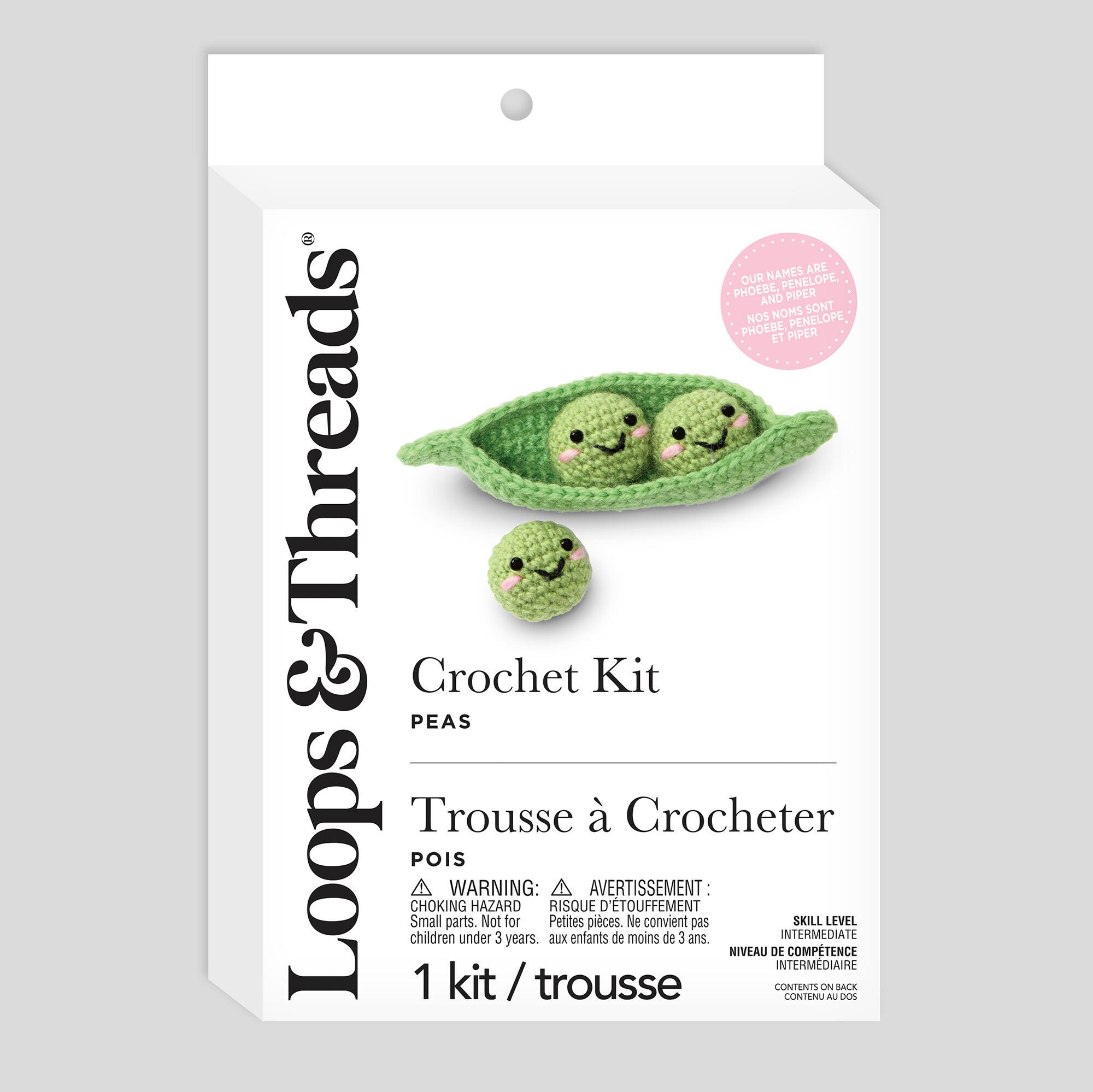 6 Pack: Intermediate Peas Amigurumi Crochet Kit by Loops & Threads®